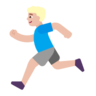 Man Running: Medium-Light Skin Tone Emoji 🏃🏼‍♂️ image - Microsoft Classic 2D style