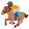 Horse Racing: Dark Skin Tone Emoji 🏇🏿 image - Google Noto Color style
