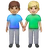 Men Holding Hands: Medium Skin Tone, Medium-Light Skin Tone