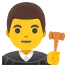 Man Judge Emoji 👨‍⚖️ image - Google Noto Color style