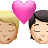 Kiss: Person, Person, Medium-Light Skin Tone, Light Skin Tone