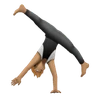 Person Cartwheeling: Medium Skin Tone Emoji 🤸🏽 image - Huawei Harmony OS style