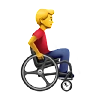 Man In Manual Wheelchair Facing Right Emoji 👨‍🦽‍➡️ image - Apple style