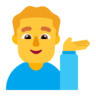 Man Tipping Hand Emoji 💁‍♂️ image - Microsoft Classic 2D style