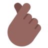 Hand With Index Finger And Thumb Crossed: Medium-Dark Skin Tone Emoji 🫰🏾 image - Microsoft Classic 2D style
