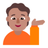 Person Tipping Hand: Medium Skin Tone Emoji 💁🏽 image - Microsoft Classic 2D style