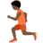 Person Running: Dark Skin Tone