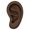 Ear: Dark Skin Tone Emoji 👂🏿 image - Huawei Harmony OS style