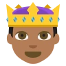 Prince: Medium-Dark Skin Tone Emoji 🤴🏾 image - EmojiTwo style
