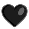 Czarne serce Emoji 🖤 image - Microsoft Classic 2D style