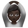 Person Gesturing Ok: Dark Skin Tone Emoji 🙆🏿 image - Huawei Harmony OS style