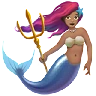 Mermaid: Medium Skin Tone Emoji 🧜🏽‍♀️ image - Apple style