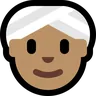 Woman Wearing Turban: Medium Skin Tone Emoji 👳🏽‍♀️ image - Microsoft Windows 10 Segoe UI Emoji style