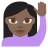 Person Raising Hand: Dark Skin Tone