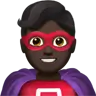 Man Superhero: Dark Skin Tone Emoji 🦸🏿‍♂️ image - Apple style