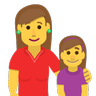 Family: Woman, Girl Emoji 👩‍👧 image - Skype style