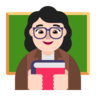 Woman Teacher: Light Skin Tone Emoji 👩🏻‍🏫 image - Microsoft Classic 2D style