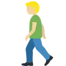 Man Walking: Medium-Light Skin Tone Emoji 🚶🏼‍♂️ image - Twitter / X (Twemoji) style