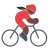 Woman Biking: Dark Skin Tone