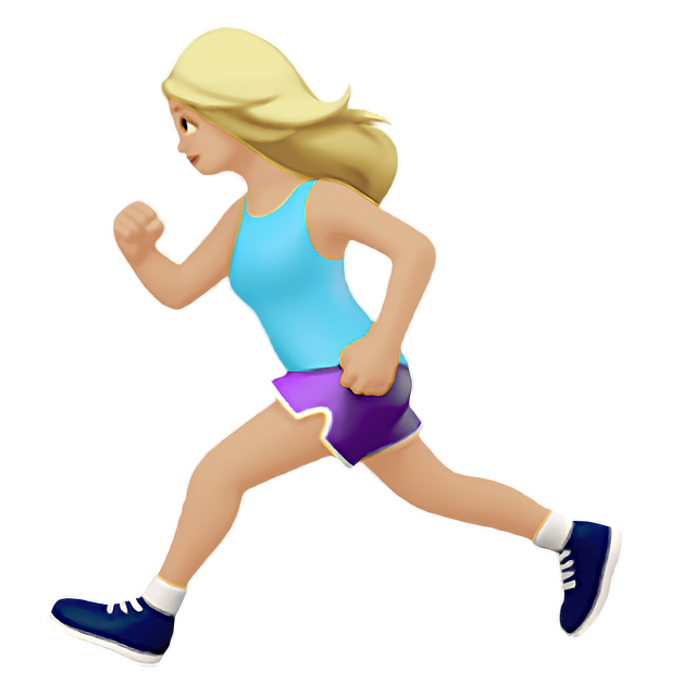 Woman Running: Medium-Light Skin Tone