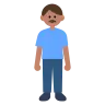 Man Standing: Medium Skin Tone Emoji 🧍🏽‍♂️ image - Tossface style
