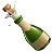Flasche mit knallendem Korken