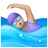 Woman Swimming: Medium-Light Skin Tone