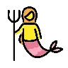 Mermaid Emoji 🧜‍♀️ image - OpenMoji style