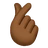 Hand With Index Finger And Thumb Crossed: Medium-Dark Skin Tone