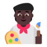 Artist: Dark Skin Tone Emoji 🧑🏿‍🎨 image - Microsoft Classic 2D style
