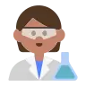 Scientist: Medium Skin Tone Emoji 🧑🏽‍🔬 image - Tossface style