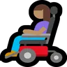 Woman In Motorized Wheelchair: Medium Skin Tone Emoji 👩🏽‍🦼 image - Microsoft Windows 10 Segoe UI Emoji style