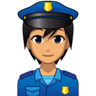 Police Officer: Medium Skin Tone Emoji 👮🏽 image - Emojidex style