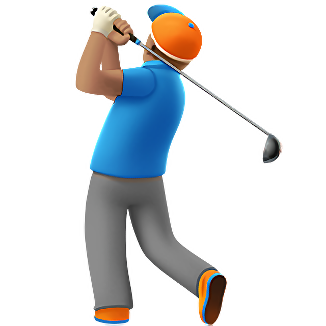 Man Golfing: Medium Skin Tone