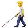 Person With White Cane Emoji 🧑‍🦯 image - Apple style