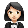 Woman In Tuxedo: Light Skin Tone Emoji 🤵🏻‍♀️ image - Apple style