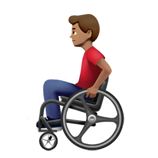 Man In Manual Wheelchair: Medium Skin Tone