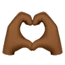 Heart Hands: Medium-Dark Skin Tone Emoji 🫶🏾 image - Huawei Harmony OS style