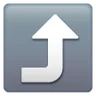 指向右侧然后向上弯曲的箭头 Emoji ⤴ image - Samsung style