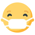 Gesicht mit medizinischer Maske