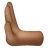 Leftwards Pushing Hand: Medium-Dark Skin Tone