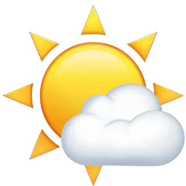 Soleil blanc et petit nuage