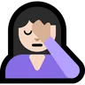 Person Facepalming: Light Skin Tone Emoji 🤦🏻 image - Microsoft Windows 10 Segoe UI Emoji style