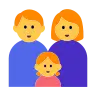 Family: Man, Woman, Girl Emoji 👨‍👩‍👧 image - Tossface style