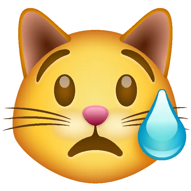 Faccia di gatto che piange