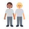 People Holding Hands: Medium Skin Tone, Medium-Light Skin Tone Emoji 🧑🏽‍🤝‍🧑🏼 image - Tossface style