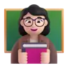 Woman Teacher: Light Skin Tone Emoji 👩🏻‍🏫 image - Microsoft 3D Fluent style