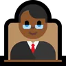 Man Judge: Medium-Dark Skin Tone Emoji 👨🏾‍⚖️ image - Microsoft Windows 10 Segoe UI Emoji style