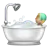 Person Taking Bath: Medium-Light Skin Tone