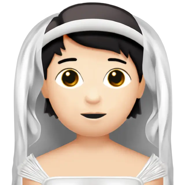 Person With Veil: Light Skin Tone